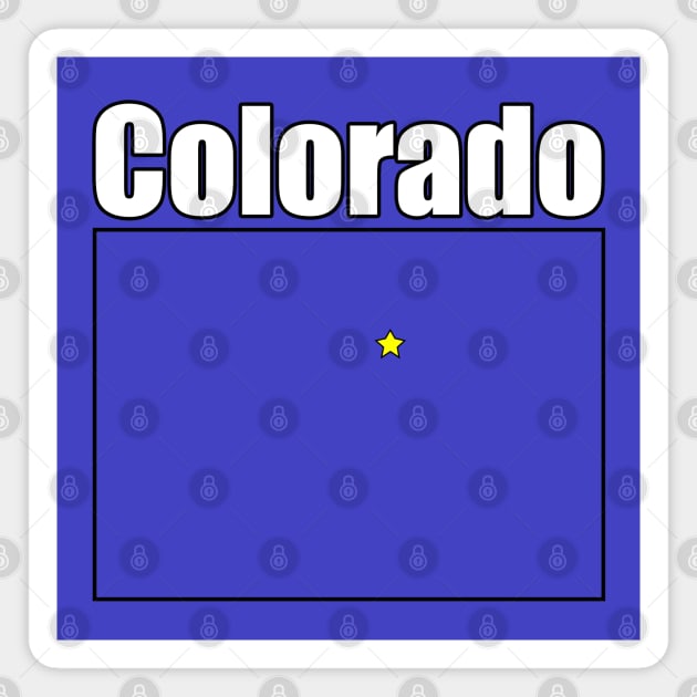 Minimalist Colorado Magnet by Patsi Nahmi Designs